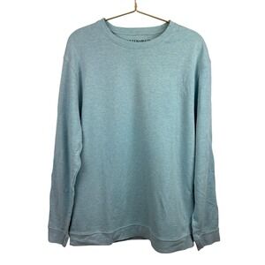 Mizzen + Main Light Blue Pullover Sweater Size L Cotton‎ Modal Blend